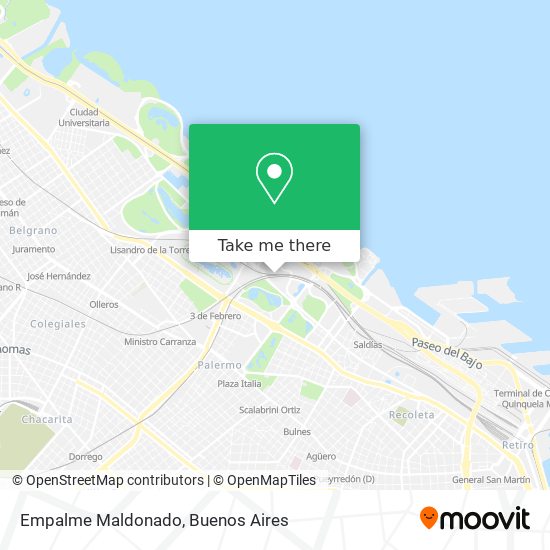 Empalme Maldonado map