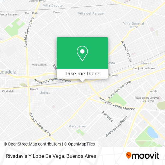 Rivadavia Y Lope De Vega map