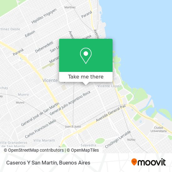 Caseros Y San Martín map