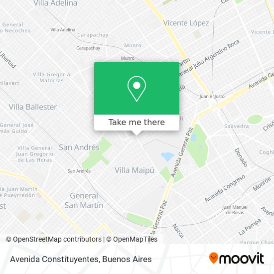 Mapa de Avenida Constituyentes