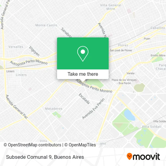 Subsede Comunal 9 map