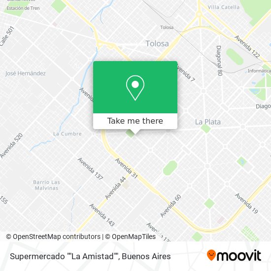 Supermercado ""La Amistad"" map