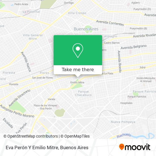 Mapa de Eva Perón Y Emilio Mitre