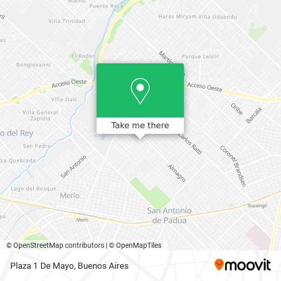 Mapa de Plaza 1 De Mayo