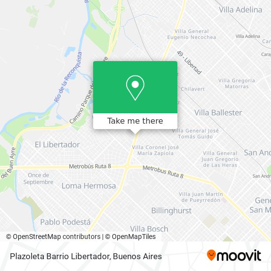 Plazoleta Barrio Libertador map
