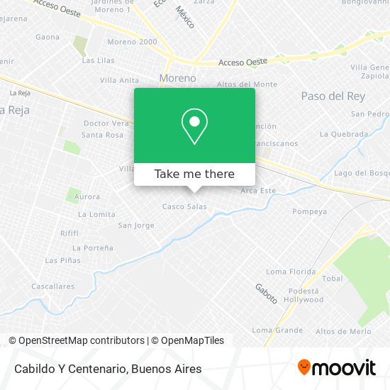 Cabildo Y Centenario map