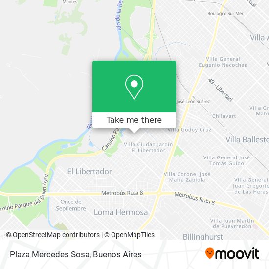 Plaza Mercedes Sosa map