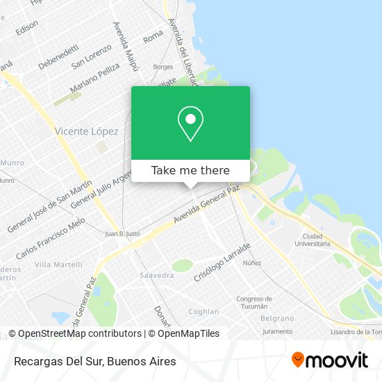 Mapa de Recargas Del Sur