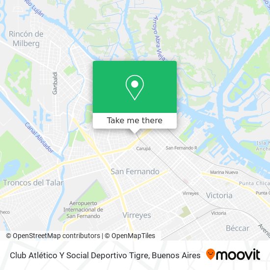 Club Atlético Y Social Deportivo Tigre map