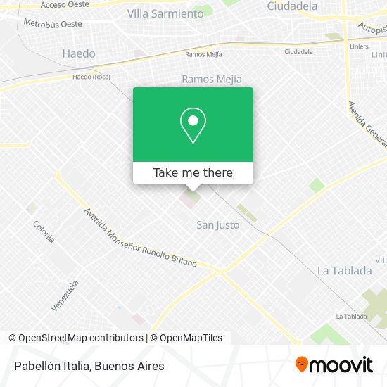 Mapa de Pabellón Italia
