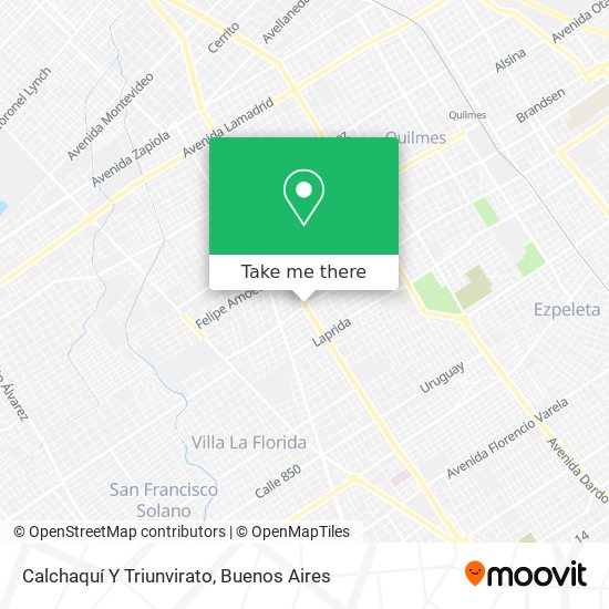 Calchaquí Y Triunvirato map