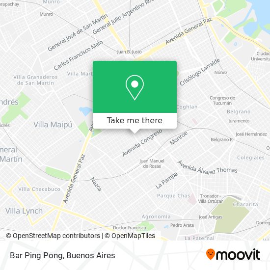 Bar Ping Pong map
