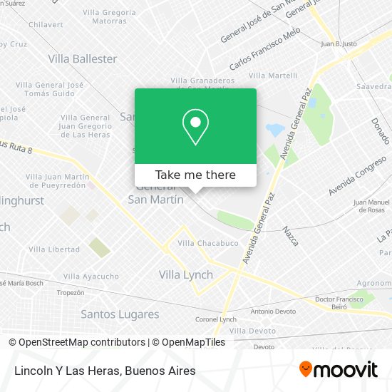 Mapa de Lincoln Y Las Heras