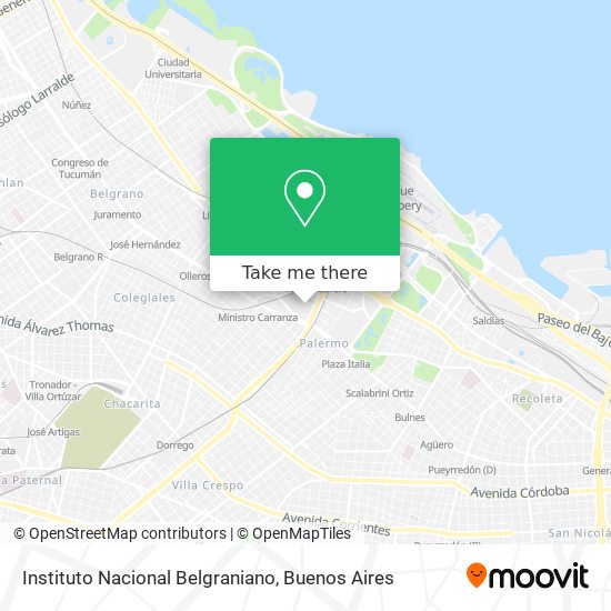 Instituto Nacional Belgraniano map