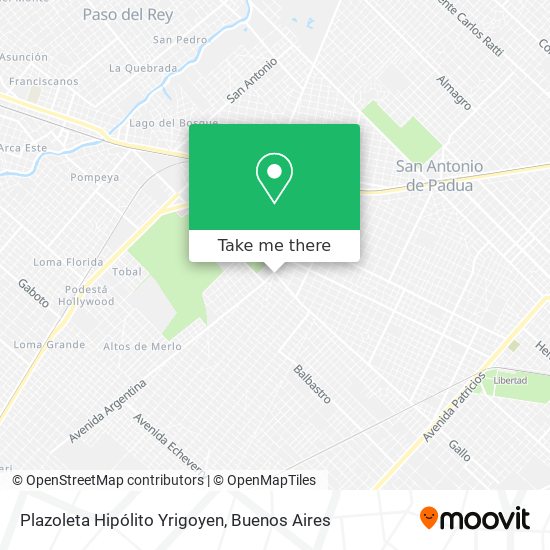 Mapa de Plazoleta Hipólito Yrigoyen