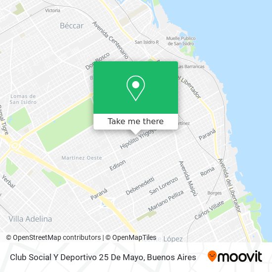 Club Social Y Deportivo 25 De Mayo map