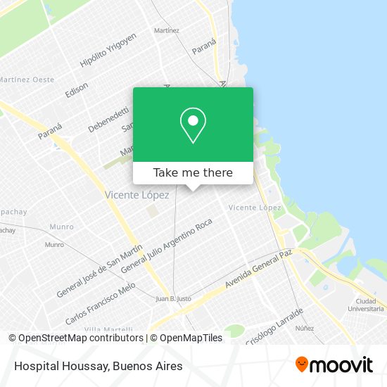 Hospital Houssay map