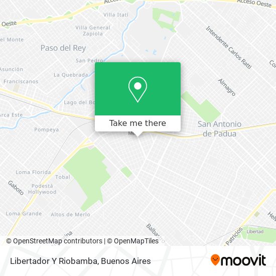 Mapa de Libertador Y Riobamba
