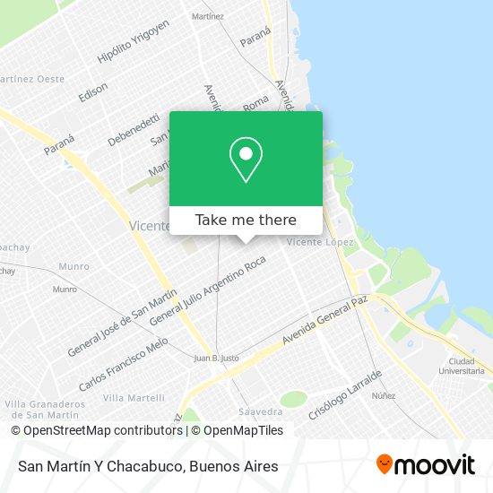 San Martín Y Chacabuco map
