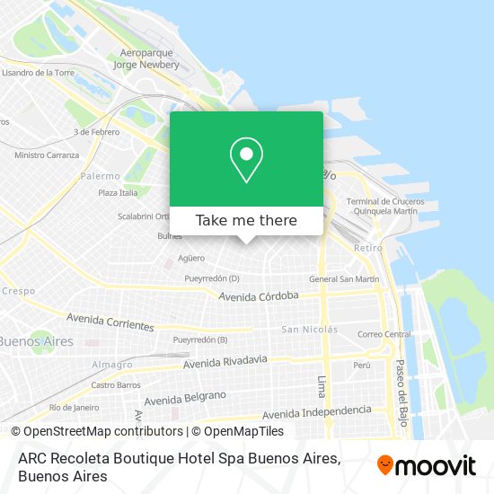 ARC Recoleta Boutique Hotel Spa Buenos Aires map