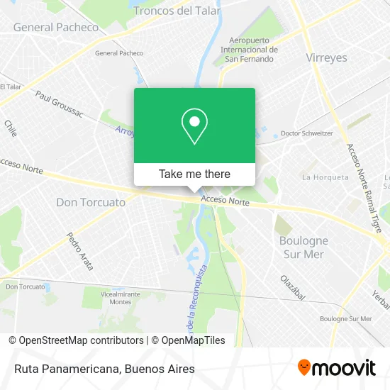 Ruta Panamericana map