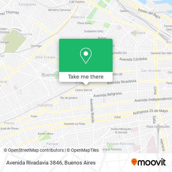 Avenida Rivadavia 3846 map