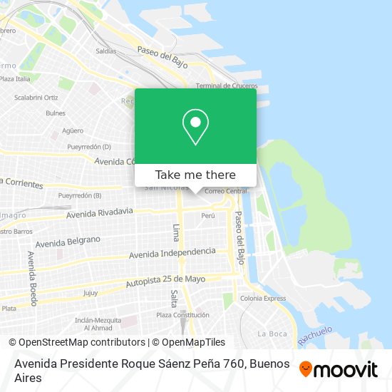 Avenida Presidente Roque Sáenz Peña 760 map