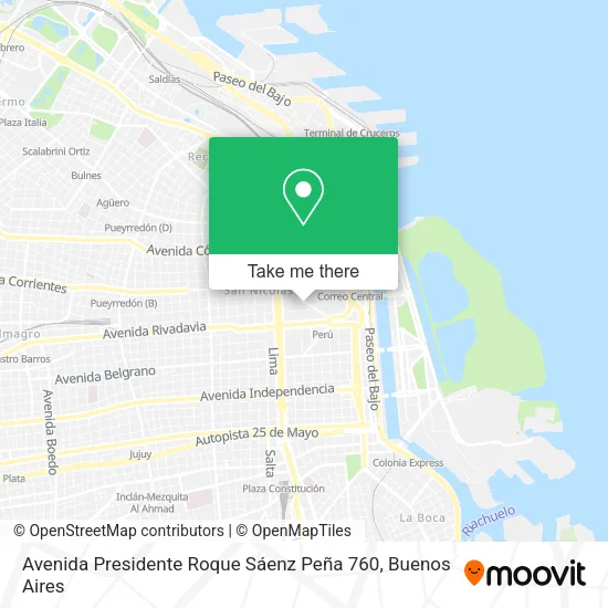 Mapa de Avenida Presidente Roque Sáenz Peña 760