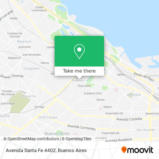 Avenida Santa Fe 4402 map