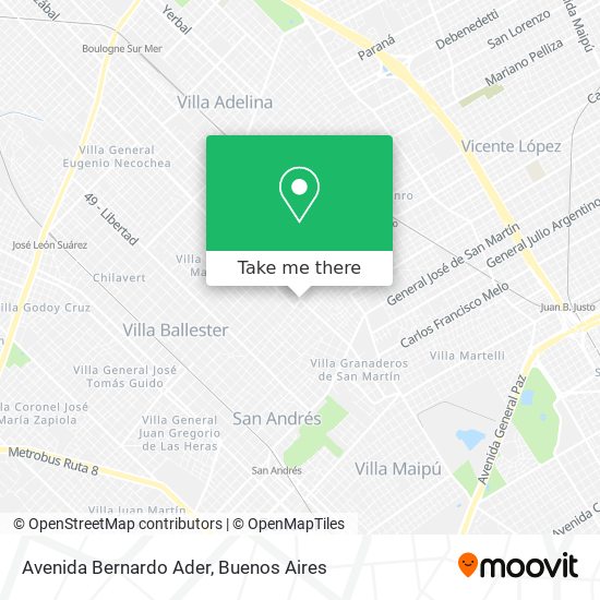 Avenida Bernardo Ader map