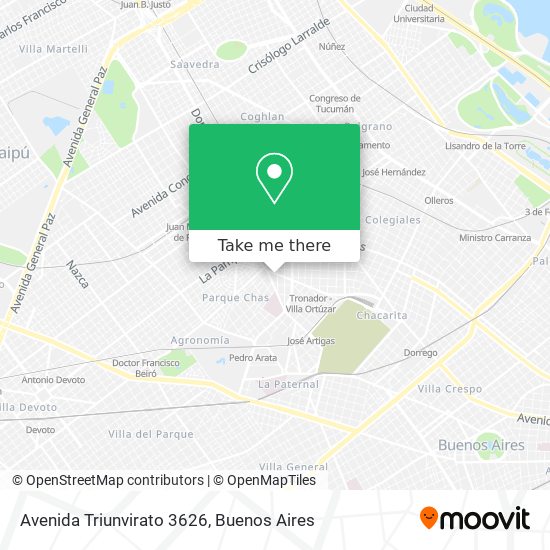 Avenida Triunvirato 3626 map