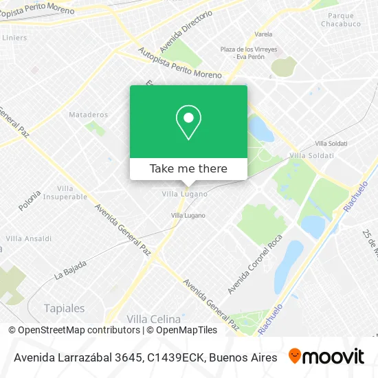 Mapa de Avenida Larrazábal 3645, C1439ECK