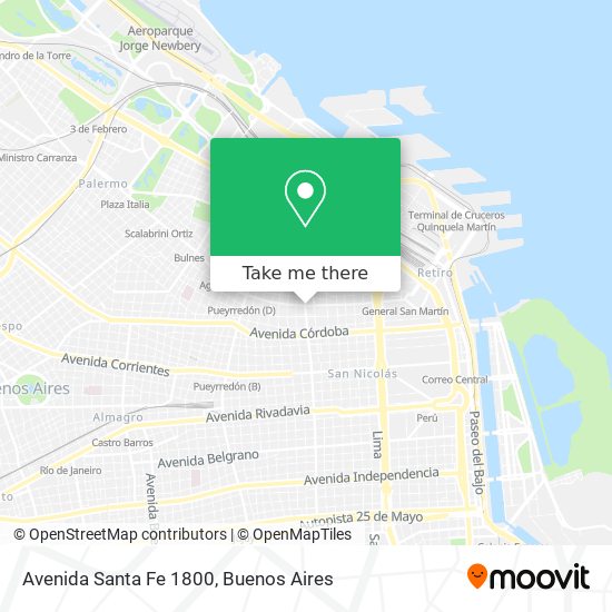 Avenida Santa Fe 1800 map