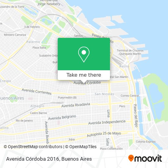 Avenida Córdoba 2016 map