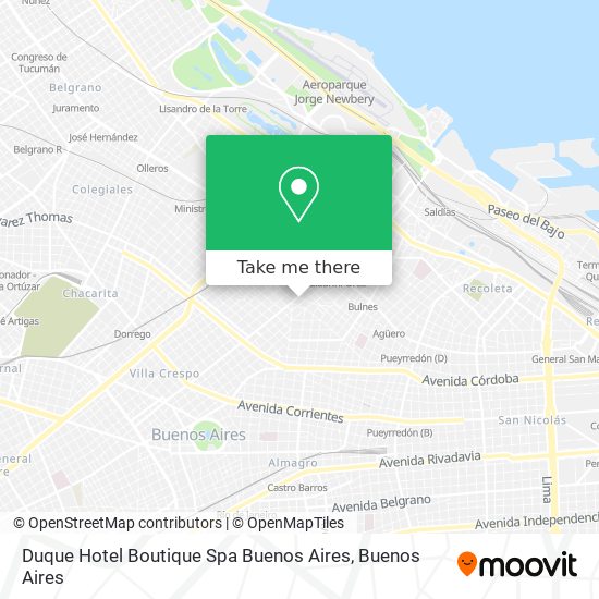Duque Hotel Boutique Spa Buenos Aires map