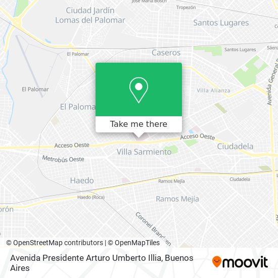 Avenida Presidente Arturo Umberto Illia map