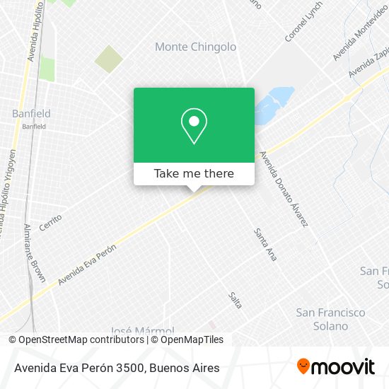 Avenida Eva Perón 3500 map
