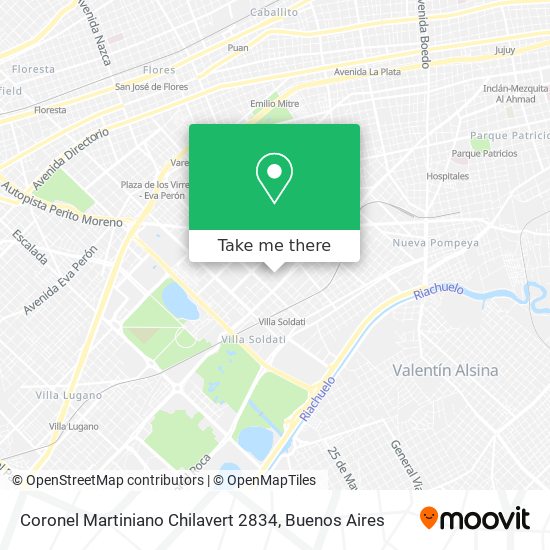 Mapa de Coronel Martiniano Chilavert 2834