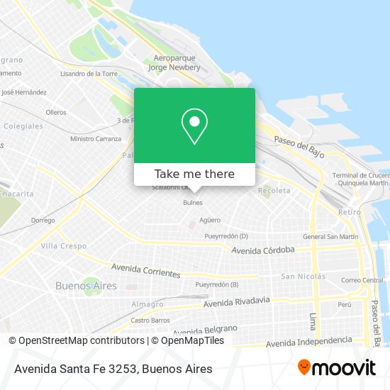 Avenida Santa Fe 3253 map
