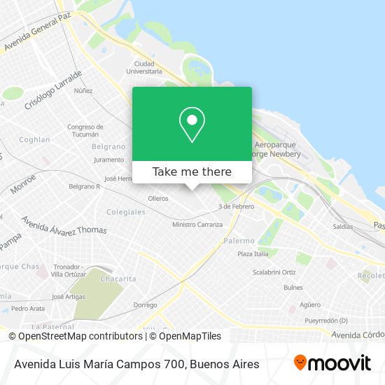 Mapa de Avenida Luis María Campos 700