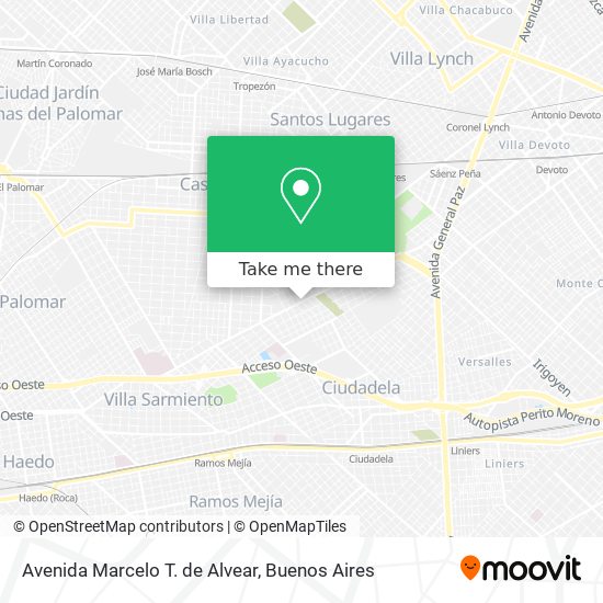 Mapa de Avenida Marcelo T. de Alvear