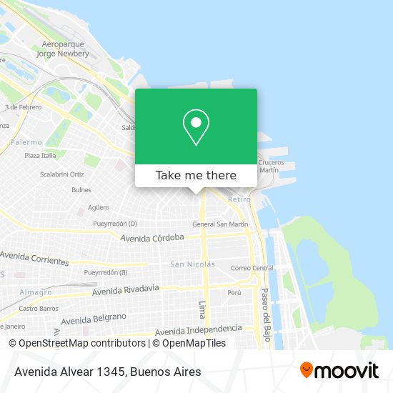 Mapa de Avenida Alvear 1345