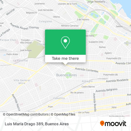 Luis María Drago 389 map