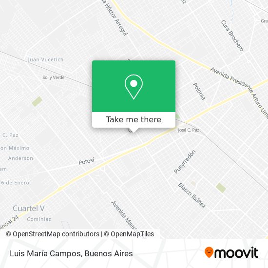 Luis María Campos map