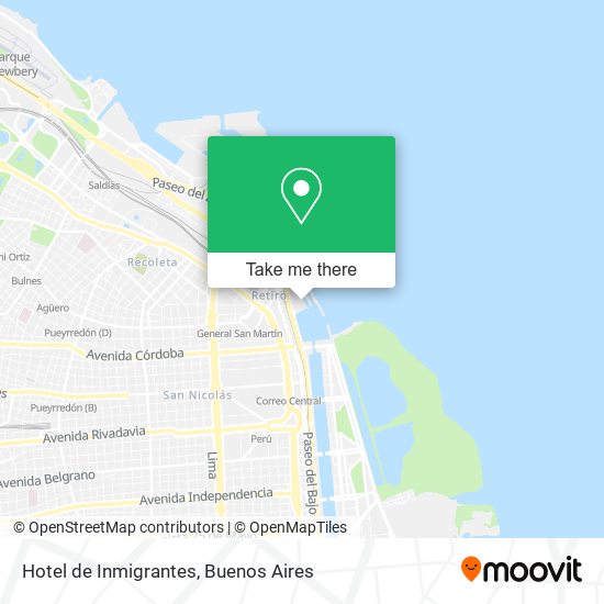 Hotel de Inmigrantes map