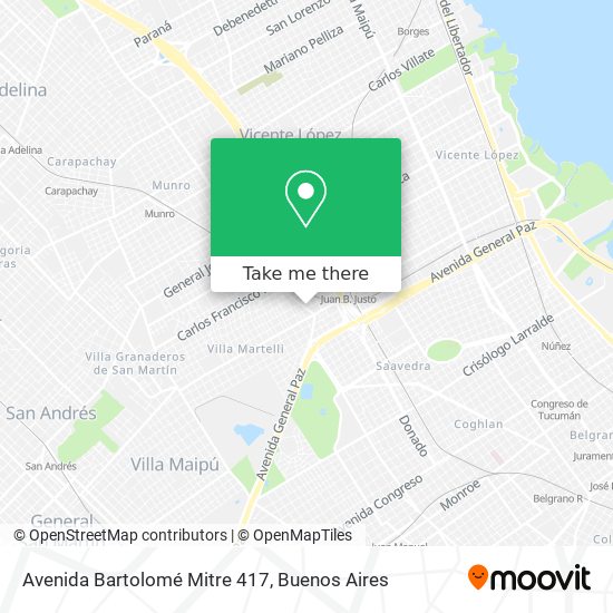 Avenida Bartolomé Mitre 417 map