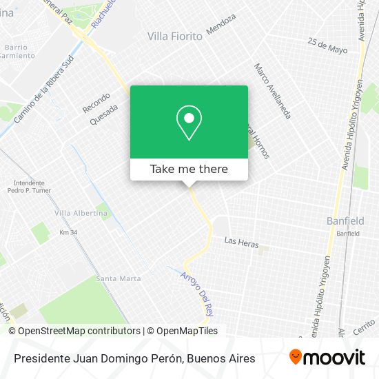 Mapa de Presidente Juan Domingo Perón