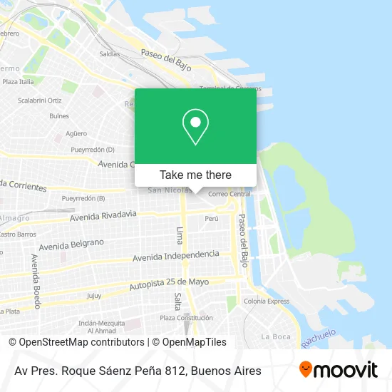 Mapa de Av Pres. Roque Sáenz Peña 812