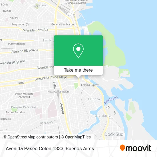 Mapa de Avenida Paseo Colón 1333