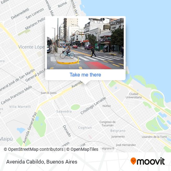 Avenida Cabildo map